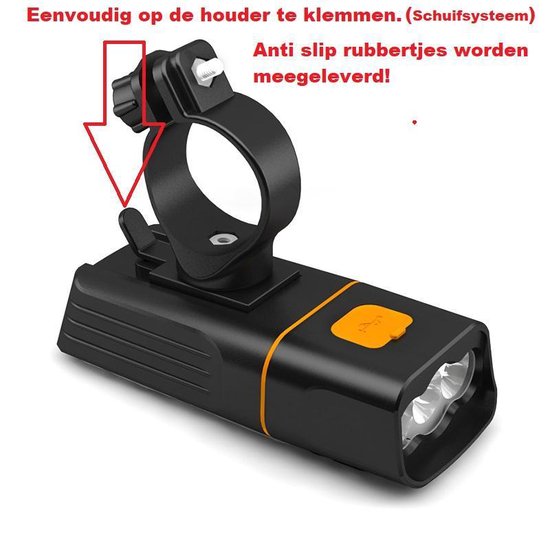 Fietslamp voorlicht + achterlicht set- sterke batterij- led- usb oplaadbaar- 1500 L- accu powerbank - RJRoyal Living