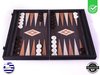 Afbeelding van het spelletje Wenge  Backgammon set - Luxe - 48x30cm -met zijlade  Top Kwaliteit