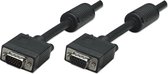 Manhattan VGA Aansluitkabel VGA-stekker 15-polig, VGA-bus 15-polig 15.00 m Zwart 372107 Schroefbaar, Met Ferrietkern VGA-kabel