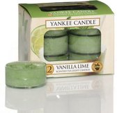 Yankee Candle Vanilla Lime waxinelichtjes 12 stuks