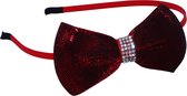 Jessidress Feestelijke Haar accessoires Haar Diadeem met haar strik met stras - Rood