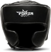 FORZA LEDEREN HOOFDBESCHERMER - ZWART