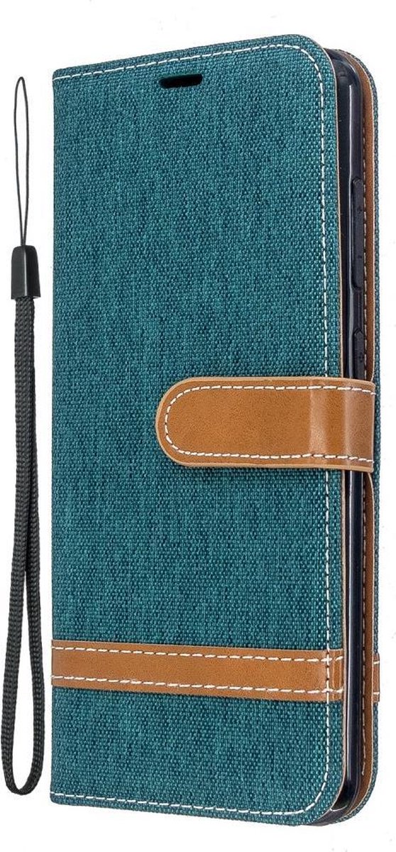 Denim Book Case - Geschikt voor Nokia 6.2 / 7.2 Hoesje - Groen