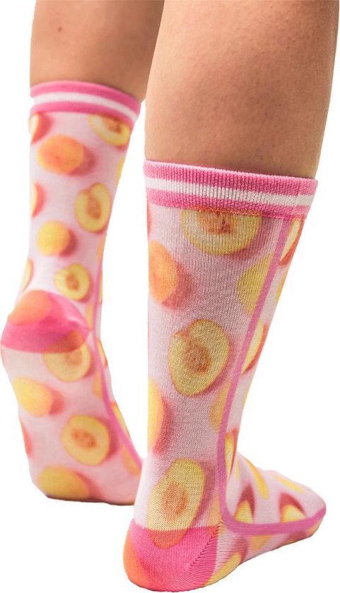 Sock My Feet - Grappige sokken dames - Maat 39-42 - Sock My Peach - Perzik  sokken -... | bol.com