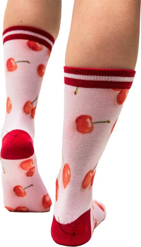 Sock My Feet - Grappige sokken dames - Maat 36-38 - Sock My Cherry - Kersen  sokken -... | bol.com