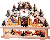 Star Vensterbank kerstdecoratie Straubing met verlichting hout