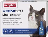 Beaphar Vermicon Line-On Vlooien-Teken Druppels - Kat - 3 x 1 ml