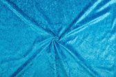 Velours de panne stof - Waterblauw - 50 meter