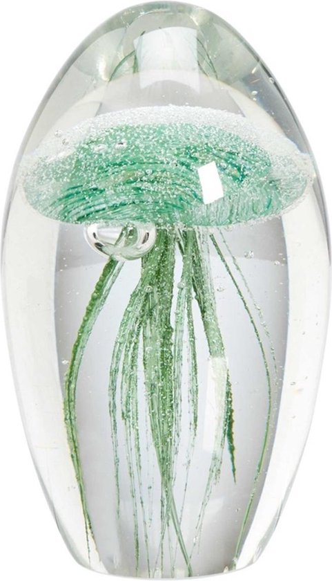 Groene kwal in glas - 12 cm hoogte - decoratie - dieren | bol.com