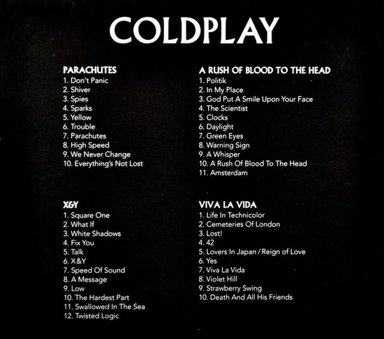 Coldplay: 4CD Catalogue Set
