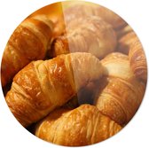 Schilderij - Croissants Ronde - Bruin - 80 X 80 Cm Croissants | Wanddecoratie | Ronde Plexiglas | 80cm X 80cm | Schilderij | Foto Op Plexiglas