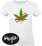 Wit uni shirt Fout twenty stamp maat S
