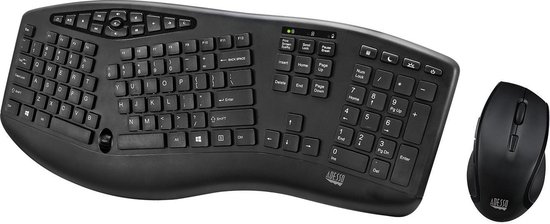 Overname het ergste Gepolijst TruForm Media 1600 Ergonomisch toetsenbord inclusief optische muis -  draadloos - 50 x... | bol.com