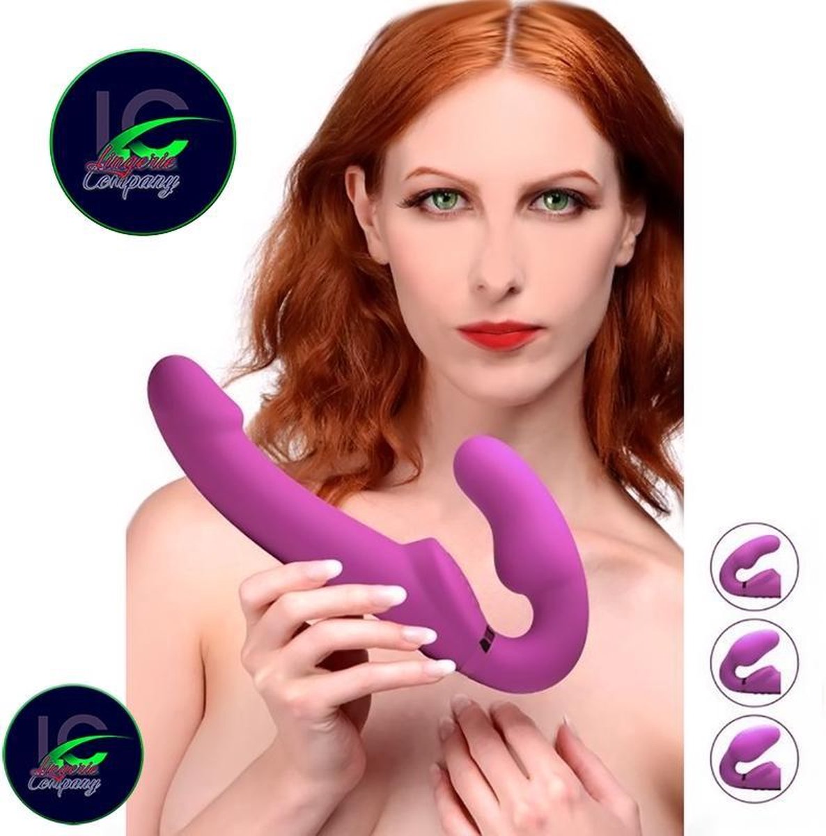 Goedkoopste XR Brands - Evoke Ergo Fit - Strapless Strap-On with Remote Control