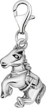 Quiges - Charm Bedel Hanger 3D Paard - Dames - zilverkleurig - QHC189