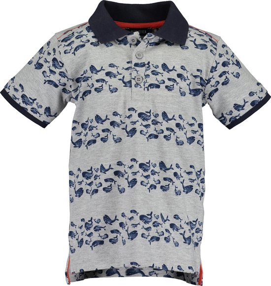 Blue Seven Jongens Poloshirt - Fog - Maat 128