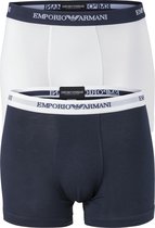 Emporio Armani - Basis 2-pack Boxershorts Wit / Blauw - L
