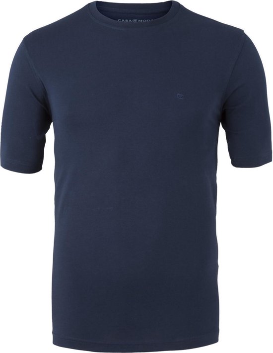 Casa Moda  T-shirt - O-neck - marine blauw -  Maat XXL