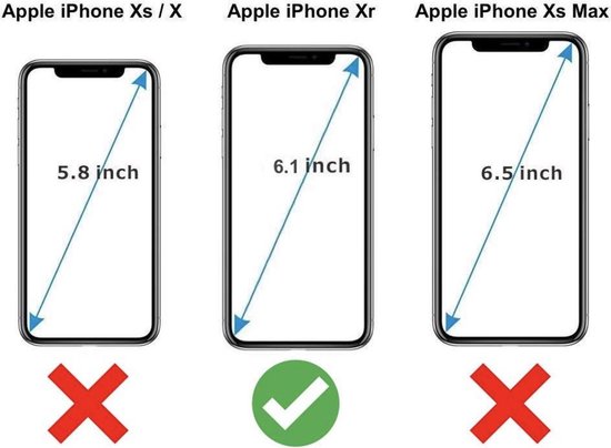 Bookcase en cuir de Luxe Apple iPhone XR | Marron | Étui portefeuille | Étui portefeuille en cuir | Magnétique