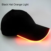 Zwarte pet met Oranje LED verlichting