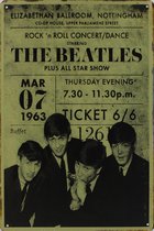 Concertbord - The Beatles Ticket Rock 'n Roll Concert 1963