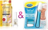 Scholl Velvet Smooth Elektrisch Nagelvijl + 8 in 1 Nagel Conditioner 12 ml- Nagelverharder-Nagelverzorging-Scholl-Nagelvijl- Scholl Velvet Smooth- Wit voor schone en gezonde nagels met de Ele