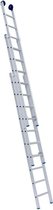 Eurostairs Opsteek ladder driedelig recht 3x14 sporten + gevelrollen