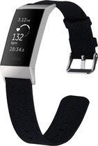 Nylon Geweven Sportbandje - Fitbit Charge 3 - Zwart