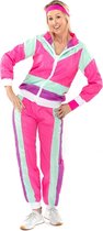 Jaren 80 & 90 Kostuum | 80s Roze Fout Retro Trainingspak New Kids Jaren 80 Shirley | Vrouw | Large | Carnaval kostuum | Verkleedkleding