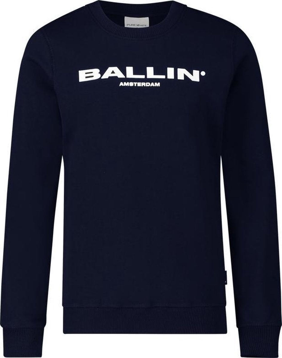 | Ballin Amsterdam Kids Original Logo Sweater Navy ballin amsterdam Heren Truien & Vesten in maat XS | KLEDING