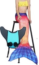 Zeemeermin staart set| Mermaid staart, Bikiniset en Monovin | Lollipop blauw maat 150