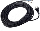 Stroomkabel kabel snoer voor stofzuiger haspel 2x0.75mm2 Universeel 15 meter met kabelschoentjes - kabelhaspels