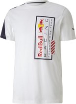 PUMA Red Bull Racing Logo Tee+ Heren Sportshirt - Puma White - Maat XL