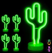 Relaxdays 5x neonlamp led - cactus - nachtlampje - neon tafellamp - neon lamp - decoratie
