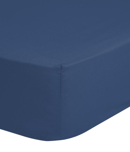 Drap housse 160 x 200 cm Couleur emotion bleu