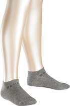 Foot Logo 2-Pack Sneakersokken voor meisjes en jongens korte vlakte zonder motief dun en effen Katoen Multipack Grijs Kinderen sokken - Maat 39-42