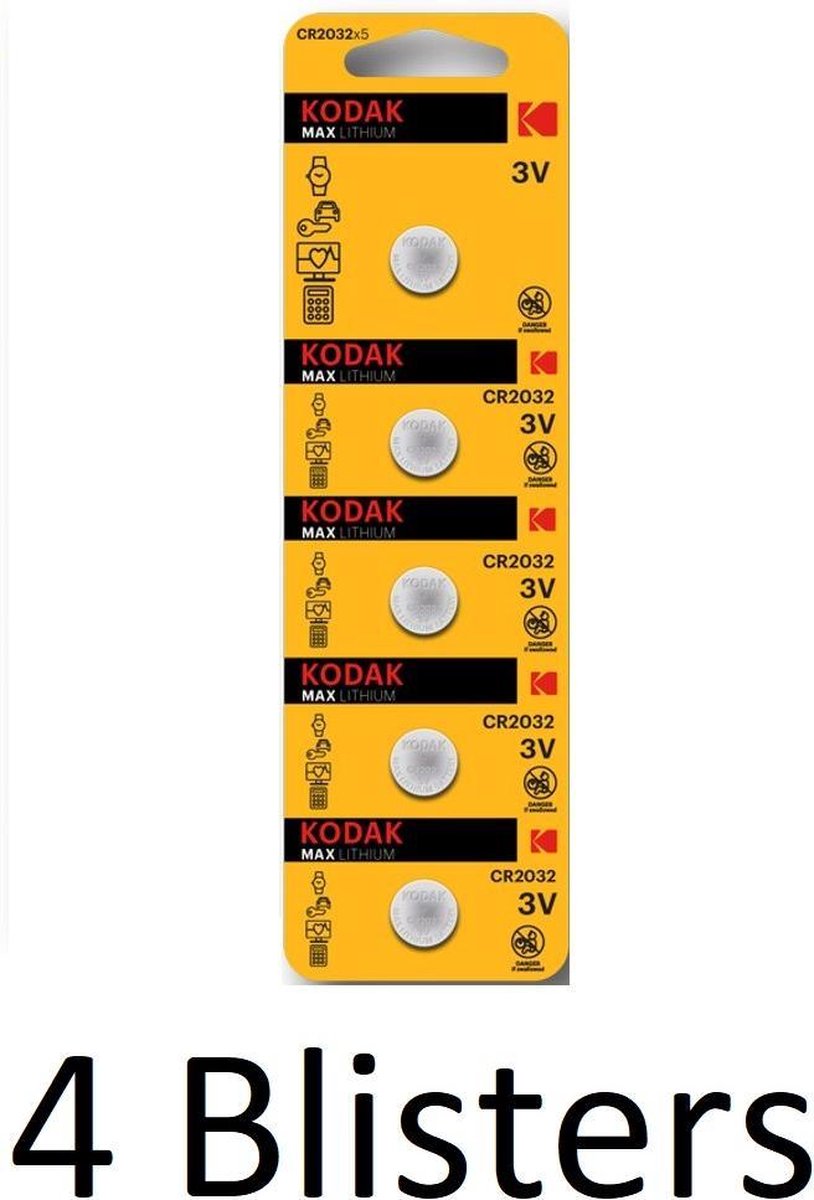 Voordeelpak Kodak CR2032 knoopcel batterijen - 20 stuks