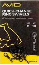 Avid Carp Outline Quick Change Ring Swivel 10pcs Size 11
