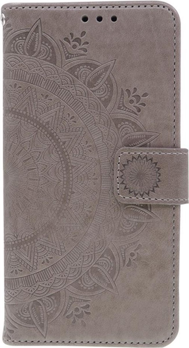 Shop4 - Geschikt voor Huawei Mate 30 Hoesje - Wallet Case Mandala Patroon Grijs
