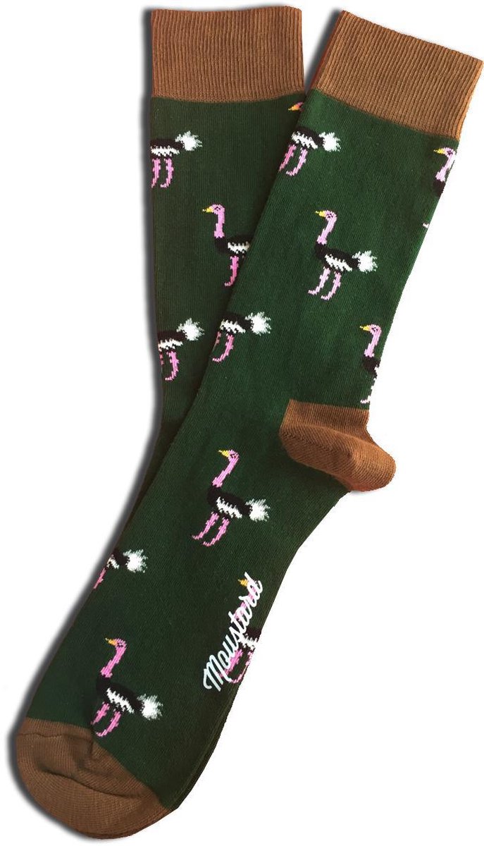 Moustard Ostrich 36-40 Vrolijke sokken