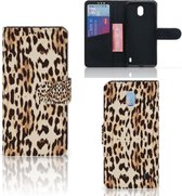 Nokia 1 Plus Telefoonhoesje met Pasjes Leopard