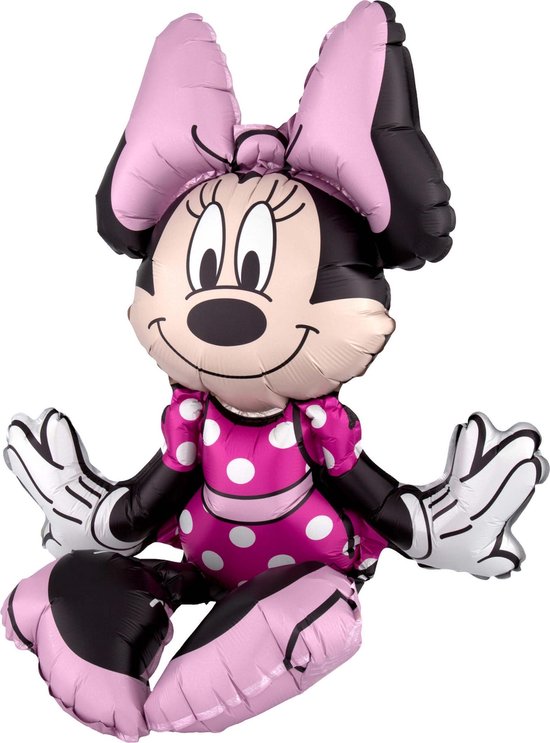 AMSCAN - Aluminium zittende Minnie Mouse ballon - Decoratie > Ballonnen