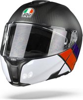 Agv SportmodularCarbon Red Blue  Systeemhelm - Motorhelm - Maat XL