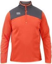 CANTERBURY THERMOREG  QTR ZIP RUN TOP - S - RED SPARK