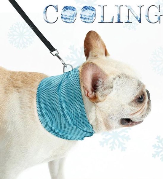 Verkoelende Honden Halsband - Koelhalsband - Cooling bandana - Blauw - Medium