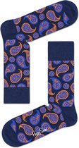Happy Socks Paisley Sokken - Donkerblauw/Oranje/Paars - Maat 36-40