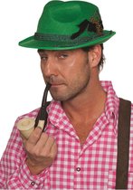 Tiroler heren hoed  groen 3 koordjes en veer