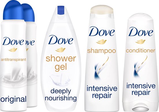 intern Kustlijn Infrarood Dove Shower & Care Set - Deodorant antitranspirant. Douchegel. Shampoo en  Conditioner... | bol.com