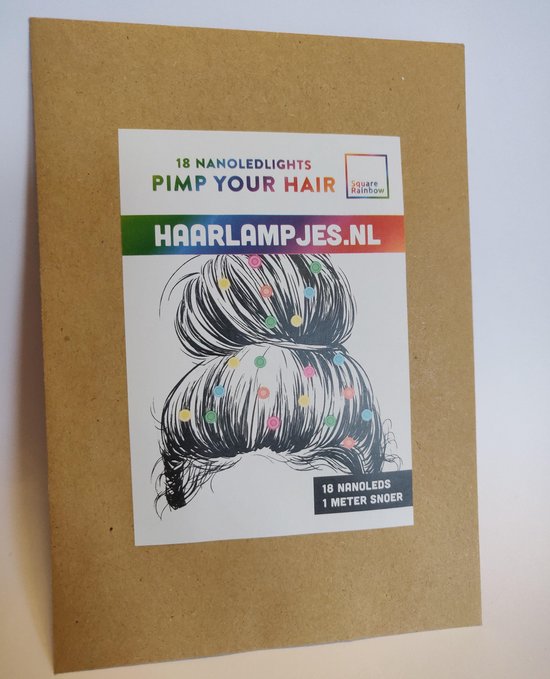 SquareRainbow Gekleurde Nano LED Haarlampjes (2 meter) Groen Hairlights Lampjes... bol