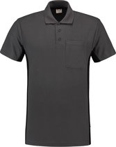 Tricorp Poloshirt Bi-Color - Workwear - 202002 - Donkergrijs-Zwart - maat S